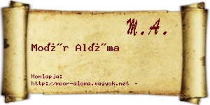 Moór Alóma névjegykártya